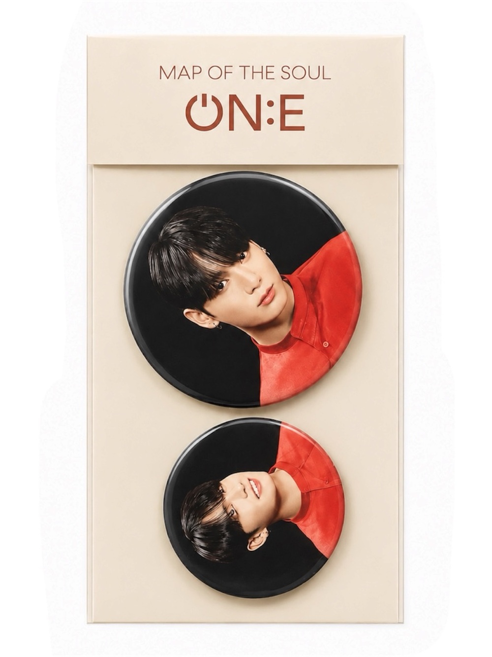 BTS MAP OF THE SOUL ON:E JUNGKOOK CAN BADGE & COVER SET - BRAND NEW